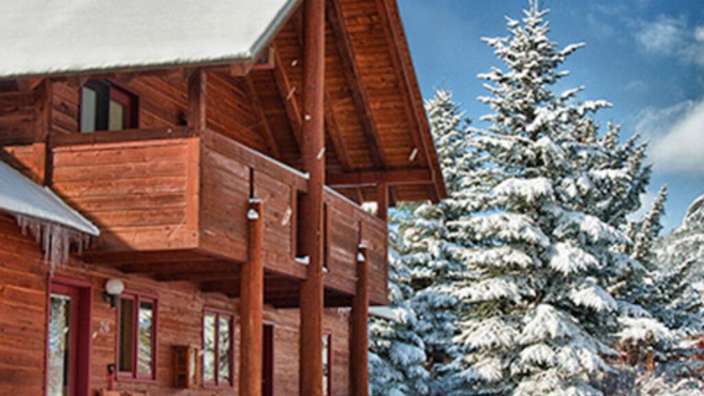 Cabin at winter time