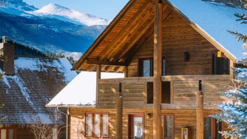 Rams Horn Village Resort covered in snow